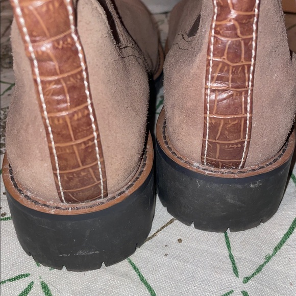 SAM EDELMAN SUEDE BOOTS BOOTIES PULL ON CHUNKY SIZE 8 - Picture 6 of 9